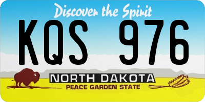 ND license plate KQS976