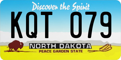 ND license plate KQT079