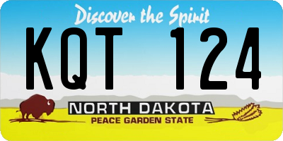 ND license plate KQT124