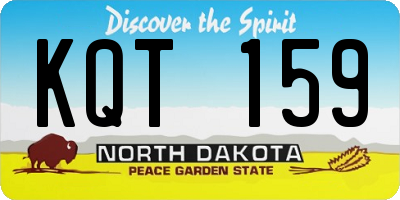 ND license plate KQT159