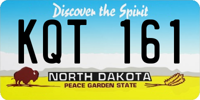 ND license plate KQT161