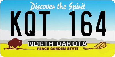 ND license plate KQT164