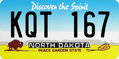 ND license plate KQT167