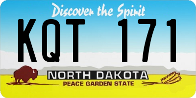 ND license plate KQT171