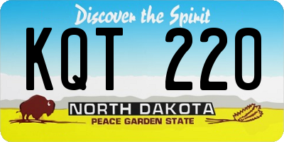 ND license plate KQT220