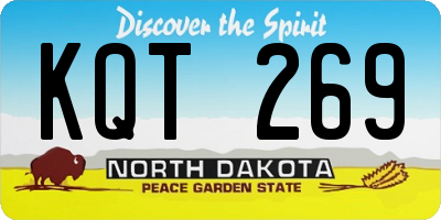 ND license plate KQT269