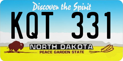 ND license plate KQT331