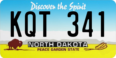 ND license plate KQT341