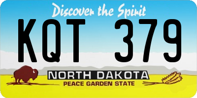 ND license plate KQT379