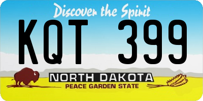 ND license plate KQT399