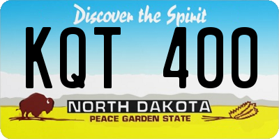 ND license plate KQT400