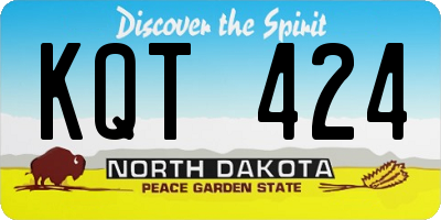 ND license plate KQT424