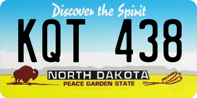 ND license plate KQT438