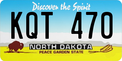ND license plate KQT470