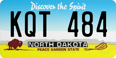 ND license plate KQT484