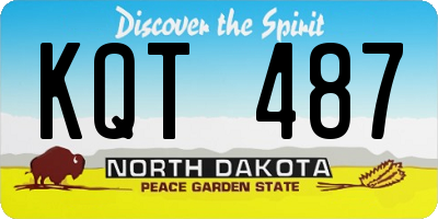 ND license plate KQT487