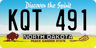 ND license plate KQT491