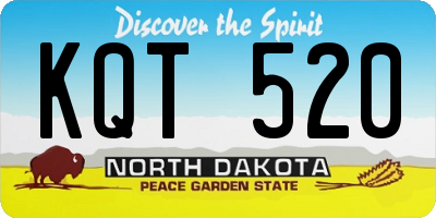 ND license plate KQT520