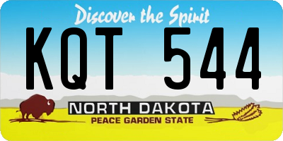 ND license plate KQT544
