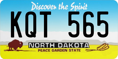 ND license plate KQT565