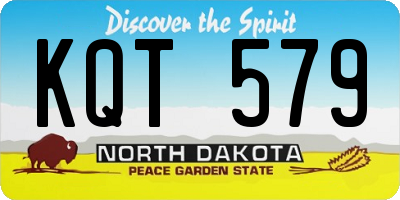 ND license plate KQT579