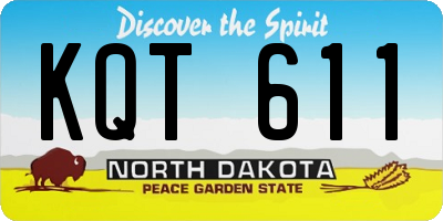 ND license plate KQT611