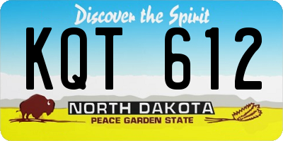 ND license plate KQT612