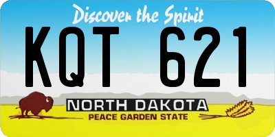 ND license plate KQT621