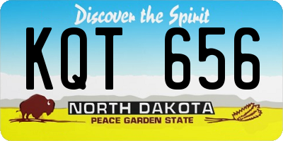 ND license plate KQT656