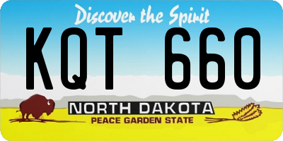 ND license plate KQT660
