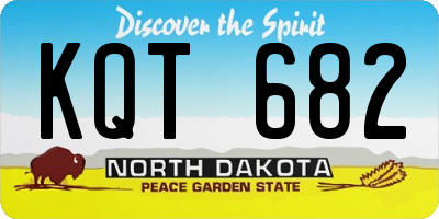ND license plate KQT682