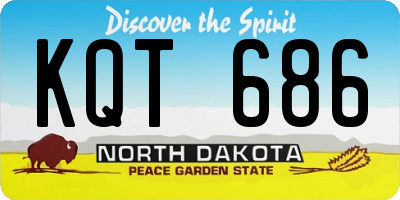 ND license plate KQT686