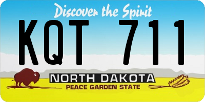 ND license plate KQT711