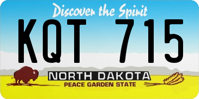 ND license plate KQT715