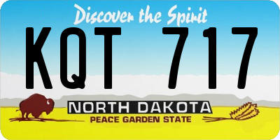ND license plate KQT717