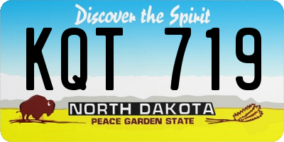 ND license plate KQT719