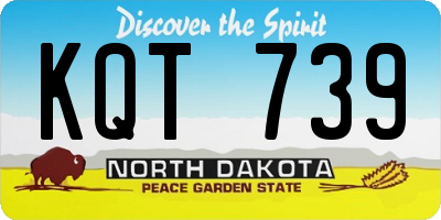 ND license plate KQT739