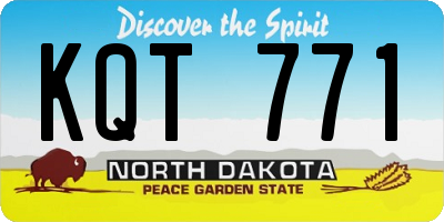 ND license plate KQT771