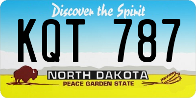 ND license plate KQT787