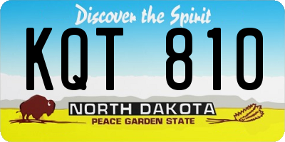 ND license plate KQT810