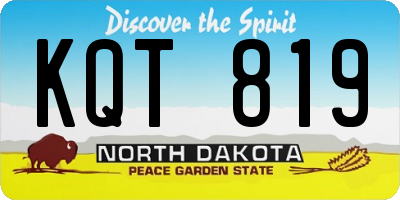 ND license plate KQT819
