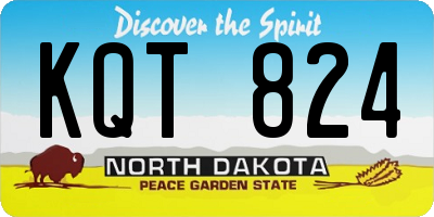 ND license plate KQT824