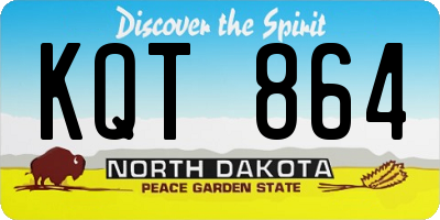 ND license plate KQT864