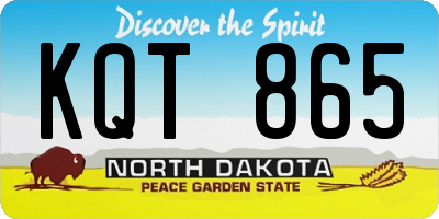 ND license plate KQT865
