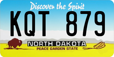 ND license plate KQT879