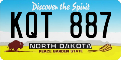 ND license plate KQT887