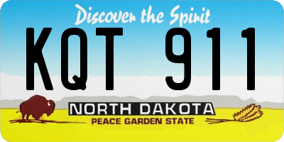 ND license plate KQT911