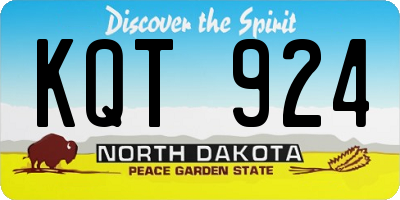 ND license plate KQT924