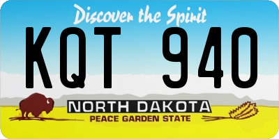 ND license plate KQT940