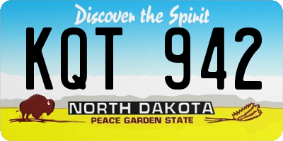 ND license plate KQT942